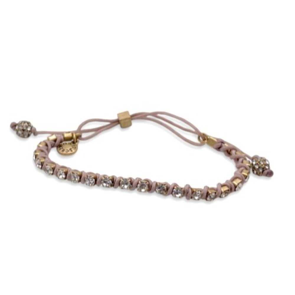 J. Crew Women's Statement Sparkly Crystal Bracelet Dangling Beads Adjustable